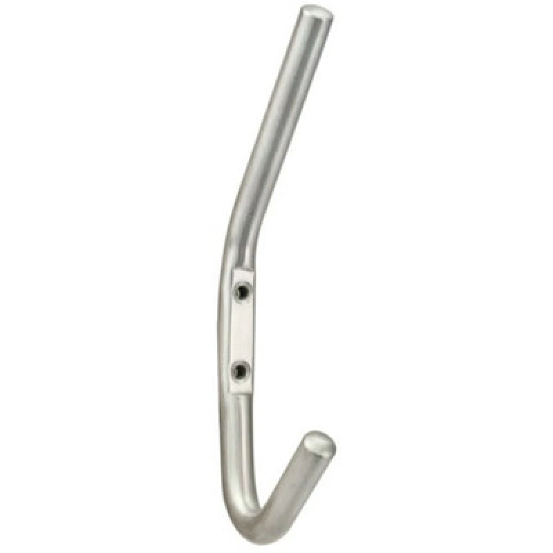 Image of Loops Slimline One Piece Hat & Coat Hook 59mm Projection Satin Stainless Steel Metallics