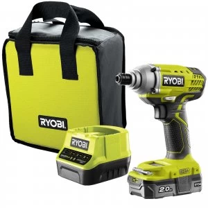 Image of Ryobi R18IDP-120S ONE+ 18v Cordless Impact Driver 1 x 2ah Li-ion Charger Case