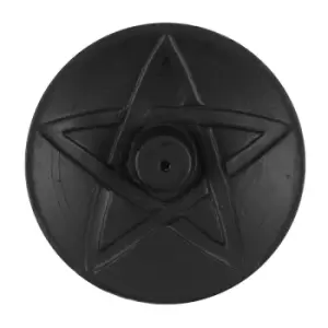Image of Black Pentagram Terracotta Incense Plate