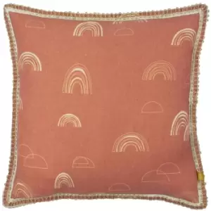 Image of Furn Rain Shadow Cushion Cover (One Size) (Red Clay/Cream)