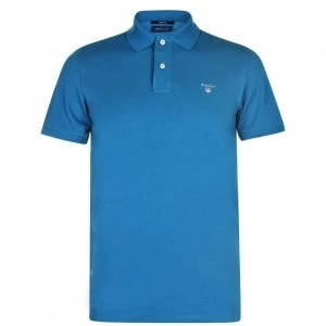 Image of Gant Original Short Sleeve Rugger Polo Shirt - Charcoal 407