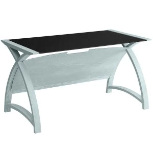 Image of Jual Helsinki Curve Grey Ash/Glass Laptop Desk 1300