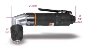 Image of Beta Tools 1931AN10 Reversible Angle Air Drill Chuck 1-10mm 1400RPM 6.2bar 340W