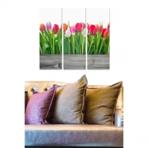 Image of MDF41868 Multicolor Decorative MDF Painting (3 Pieces)