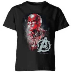 Image of Avengers Endgame Captain America Brushed Kids T-Shirt - Black - 7-8 Years