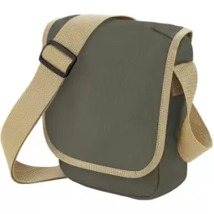 Image of Mini Adjustable Reporter / Messenger Bag (2 Litres) (Pack of 2) (One Size) (Olive/Caramel) - Bagbase