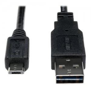 Image of Tripp Lite Universal Reversible USB 2.0 Cable A To 5pin Micro B 6ft