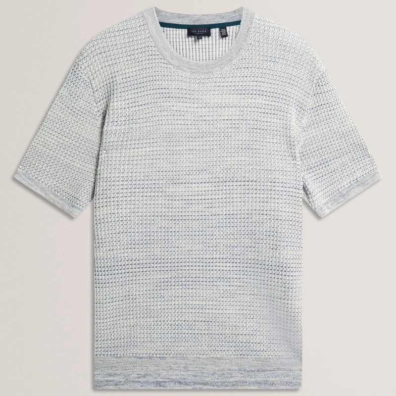 Image of Ted Baker Ted SSRelxFit TxKntT Sn62 Mid-Green male S (2)