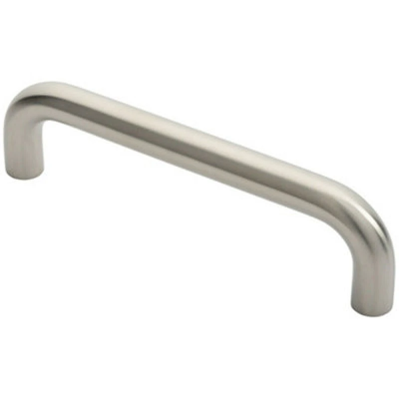 Image of Loops Round D Bar Pull Handle 22mm Dia 225mm Fixing Centres Satin Stainless Steel Metallics unisex