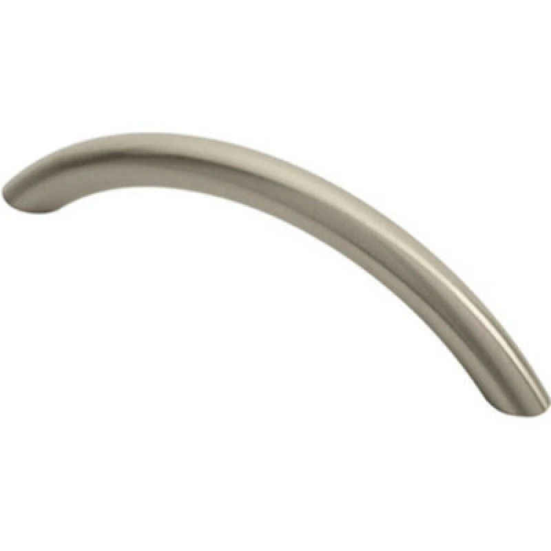 Image of Loops Curved Bow Cabinet Pull Handle 119 x 10mm 96mm Fixing Centres Satin Nickel Metallics unisex
