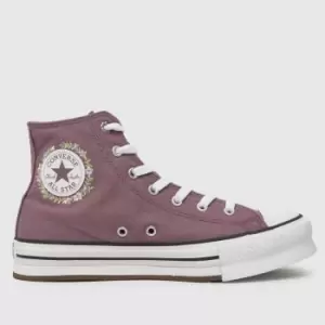 Image of Converse Pink All Star Hi Eva Lift Girls Youth Trainers