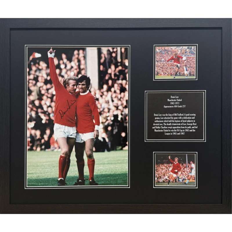 Image of AllStarSignings Ltd Denis Law signed Manchester Utd photo Red unisex One Size