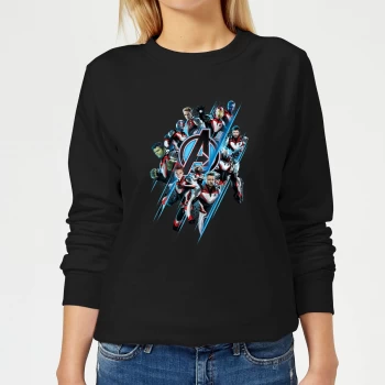 Image of Avengers: Endgame Logo Team Womens Sweatshirt - Black