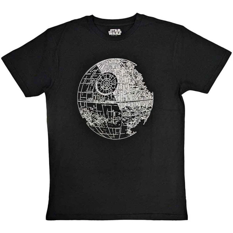 Image of Star Wars Death Star T Shirt Black unisex