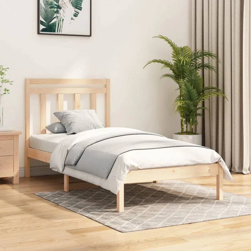 Image of VIDAXL Vidaxl - Bed Frame without Mattress 90x190cm Single Solid Wood 8720287039570