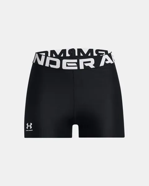 Image of Under Armour Womens HeatGear Authentics Shorty Shorts XL- Waist 34 - 37' Black 1383629-001-XL