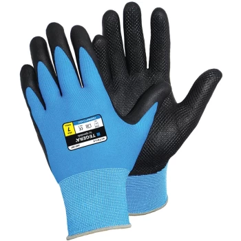 Image of 887 Tegera Classic Palm-side Coated Blue/Black Gloves - Size 11