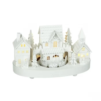 Image of Wooden House With Rotating Train