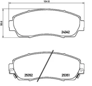 Image of BREMBO Brake pad set PRIME LINE P 28 068 Brake pads,Brake pad set, disc brake HONDA,CR-V III (RE),CR-V IV (RM_),CR-V V (RW_, RT_)