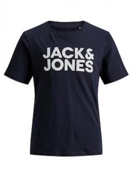 Image of Jack & Jones Boys Short Sleeve Classic Logo T-Shirt - Navy