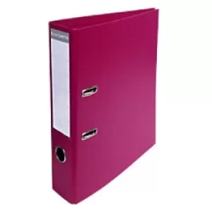 Image of Prem'Touch Lever Arch File PVC A4, S70mm 2 Ring, Fuchsia, Pack of 10