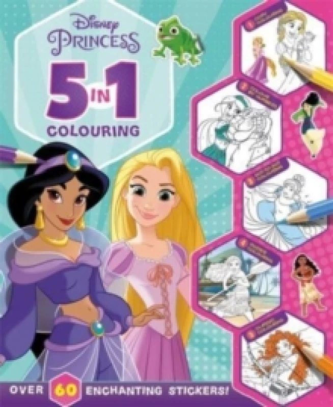 Image of Disney Princess: 5 in 1 Colouring Paperback / softback