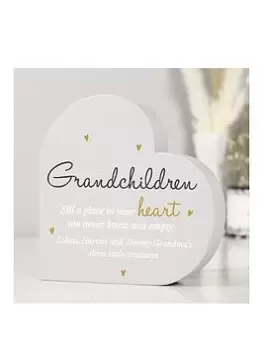 Image of The Personalised Memento Company Personalised Grandchildren Heart Ornament