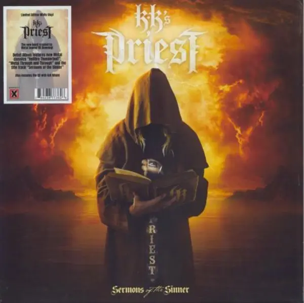 Image of K.K's Priest Sermons Of The Sinner - white vinyl + CD 2021 UK vinyl LP EX1R21017-1
