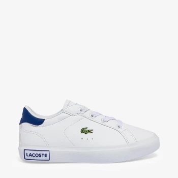 Image of Lacoste Infant Powercourt Trainers - White/Blue - UK 6 Toddler