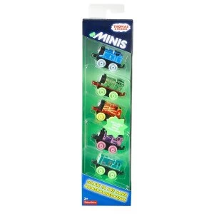 Image of Thomas & Friends Minis Glow in The Dark Set of 5 Trains
