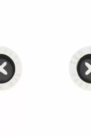 Image of Ted Baker Ladies Silver Plated Eisley Enamel Mini Button Earring TBJ1266-01-05