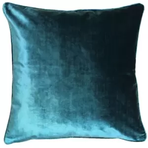 Image of Riva Home Luxe Velvet Cushion Cover (55 x 55cm) (Teal) - Teal