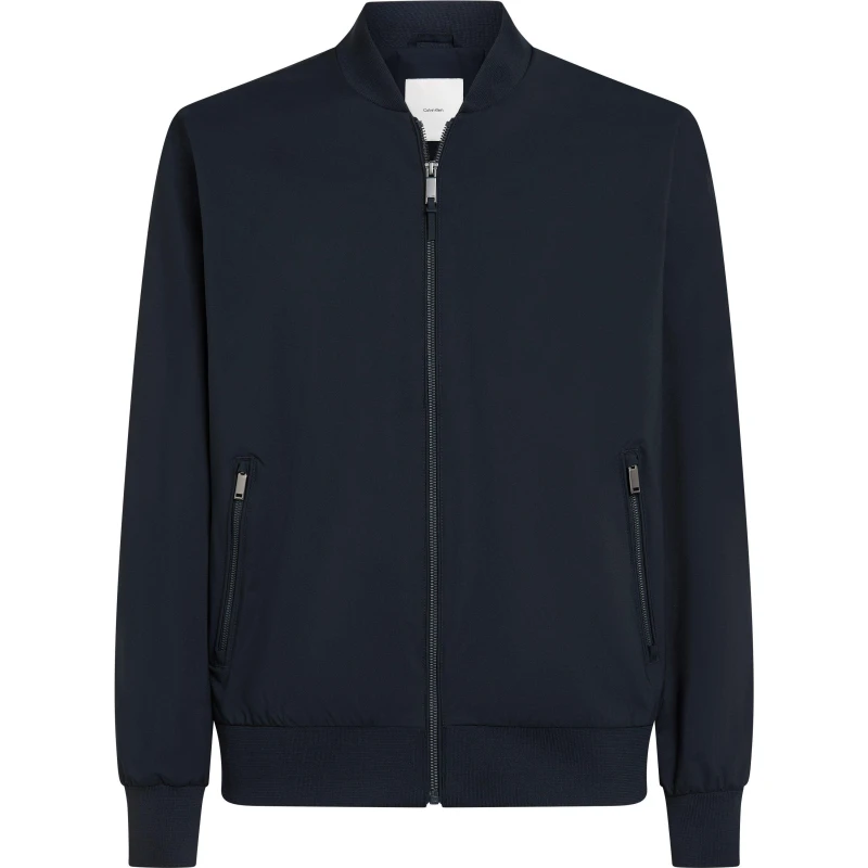 Image of Calvin Klein Mens Matte Long Sleeve Bomber Jacket Sky Captain male S