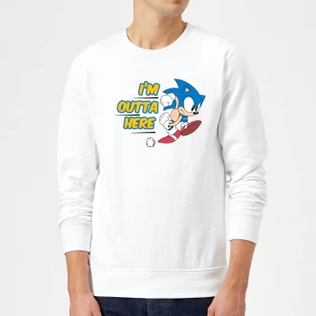 Image of I'm Outta Here Sweatshirt - White - S