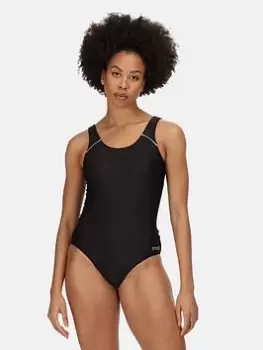 Image of Regatta Active Swimsuit, Black, Size 12, Women