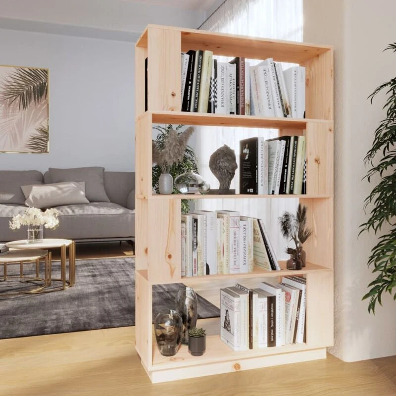 Image of VIDAXL Vidaxl - Book Cabinet/Room Divider 80x25x132cm Solid Wood Pine 8720286906026