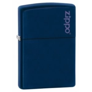 Image of Zippo Logo Navy Blue Matte Lighter