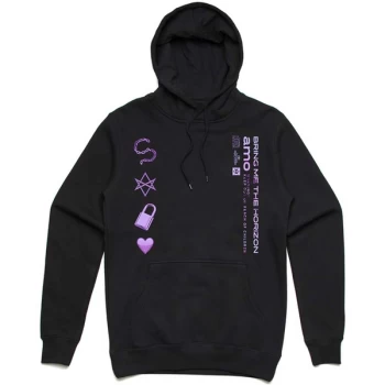 Image of Bring Me The Horizon - Amo Symbols Mens Small Pullover Hoodie - Black
