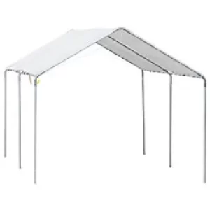 Image of OutSunny Portable Garage White 2600 x 5950 x 2900 mm