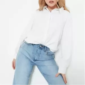 Image of I Saw It First Balloon Sleeve Woven Shirt - White