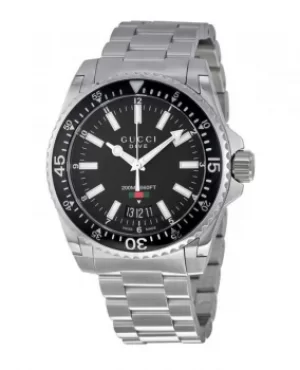 Image of Gucci Black Dial Steel Mens Watch YA136301 YA136301