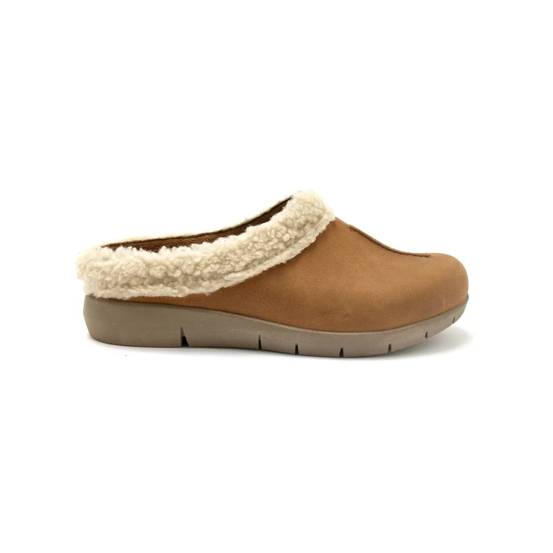 Image of Pediconfort Womens suede leather mules with removable insole Pediconfort Marron Female 39