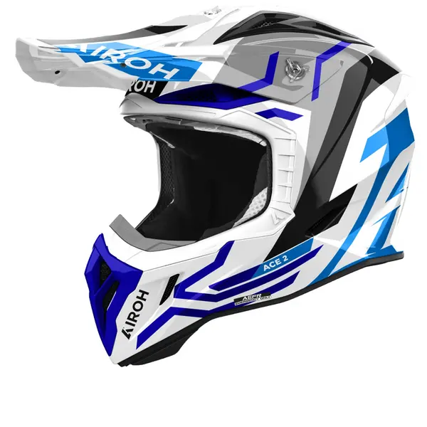 Image of Airoh Aviator Ace 2 Ground Blue Gloss Offroad Helmet Size L