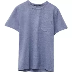 Image of French Connection Organic Space Stripe Jersey T-Shirt - Blue