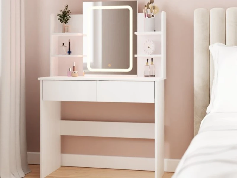 Image of GFW Sadie White Dressing Table Mirror