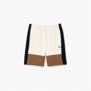 Image of Lacoste Colour Block Shorts - Beige