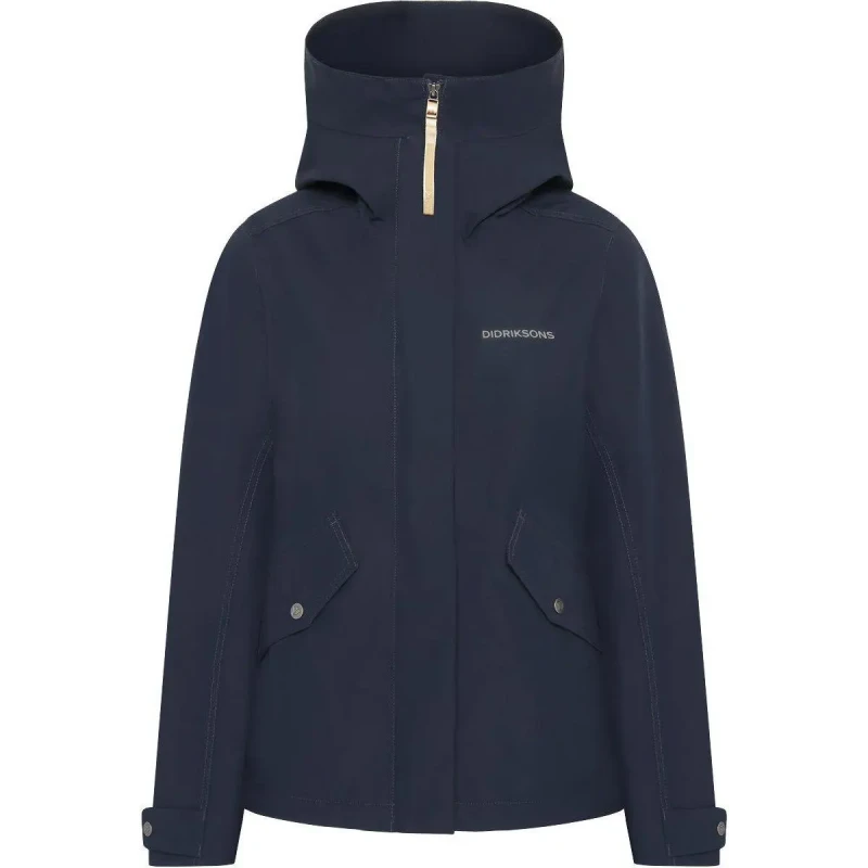 Image of Womens hooded jacket Didriksons Silja Bleu Female 38