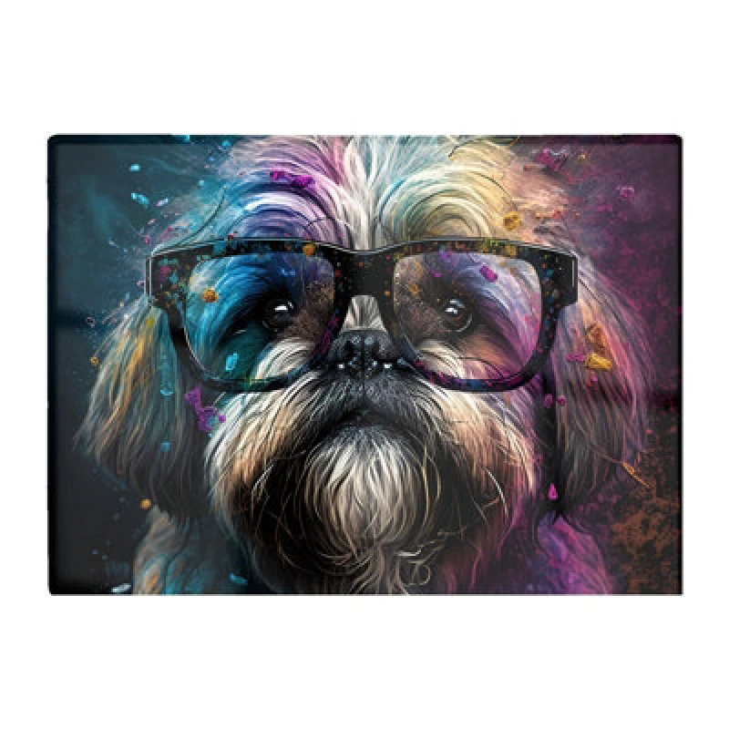 Image of Warren Reed Designer Lharsa Apso Dog Face Splashart Chopping Board