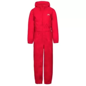 Image of Trespass Childrens/Kids Button Rain Suit (2-3 Years) (Red)