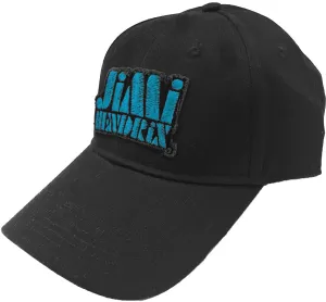 Image of Jimi Hendrix - Blue Stencil Logo Mens Baseball Cap - Black